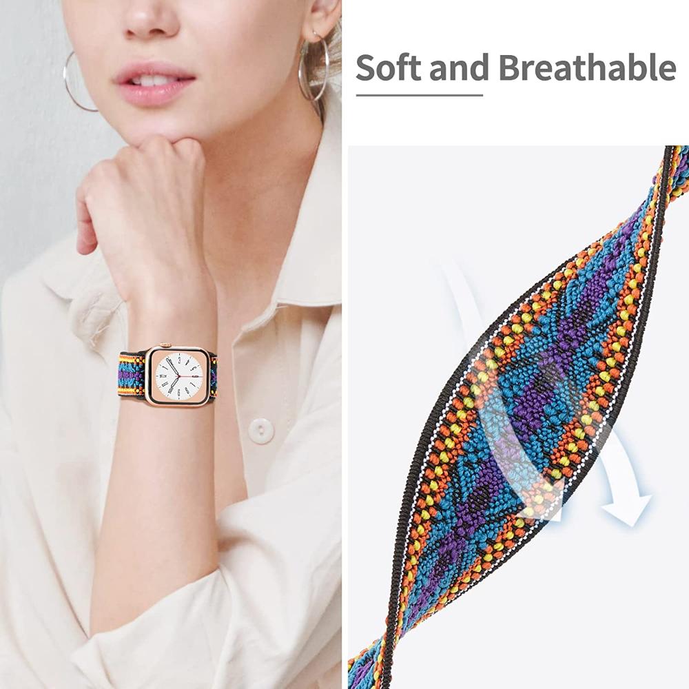 Нейлоновый ремешок-петля для Apple Watch Band 45мм 44мм 42мм 40мм 41мм 46мм Браслет iWatch Серии 11 10 9 8 7 6 5 SE Ultra 3 49мм Ремешок