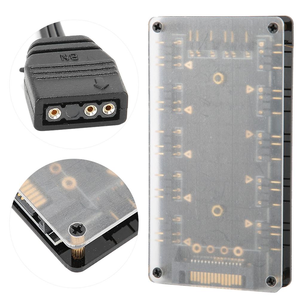 Разветвитель вентилятора для материнской платы ASUSMSI AURA RGB 5 В 3-контактный 10-в-1 интерфейс расширения