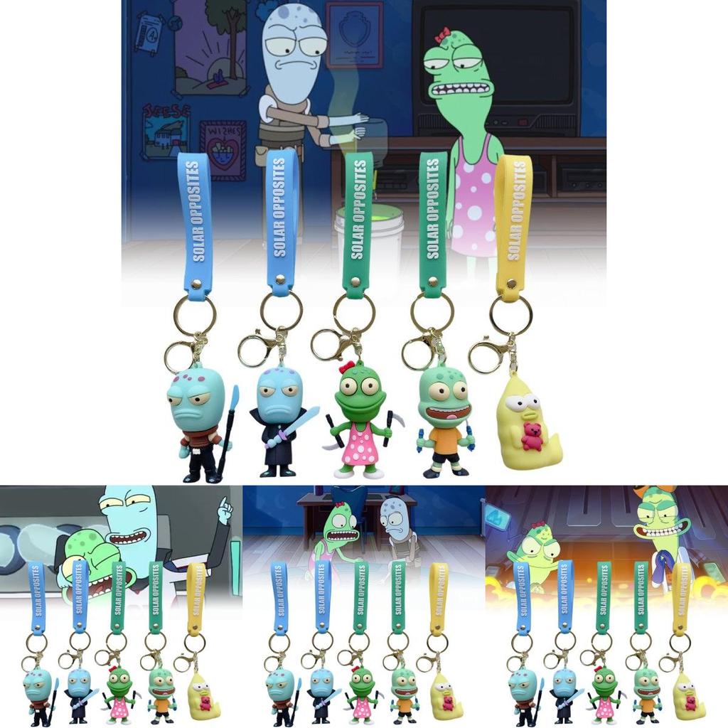 Креативный мультяшный брелок-инопланетянин ПВХ брелок для забавных идей для подарков Уникальный стиль современного искусства