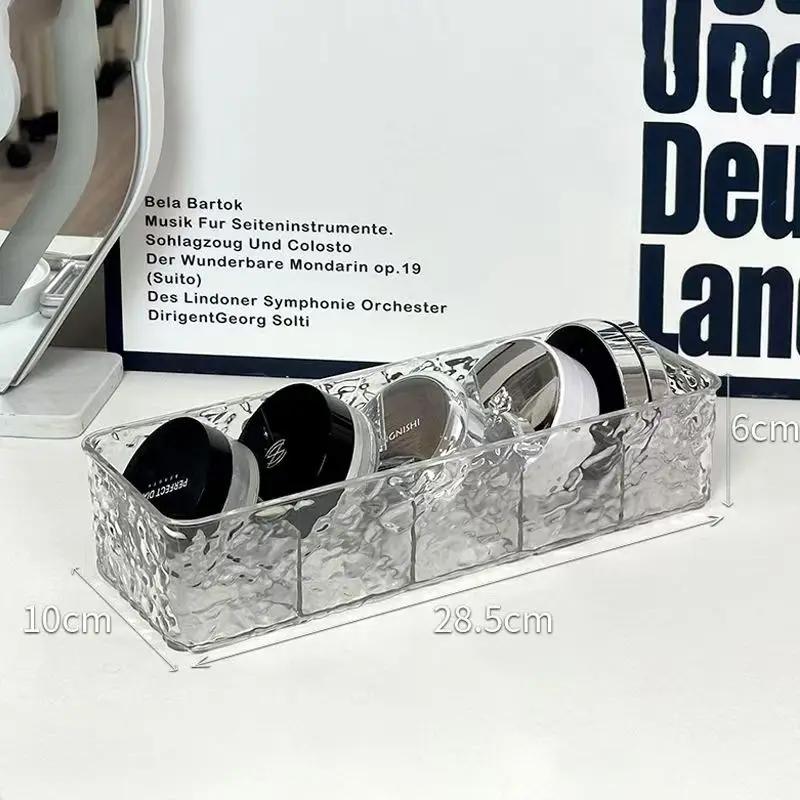 Органайзеры для ящиков стола Пластиковые Органайзер для хранения в ванной Органайзер для косметики с разделителями Прозрачный прозрачный ящик для хранения для косметики Украшений