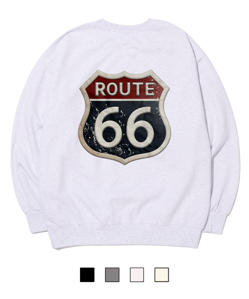 CREAM SODA LAB Sign Route 66 Sweatshirt (Type A)