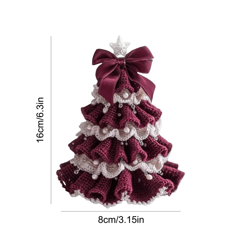 DIY Crochet Christmas Tree Kit DIY Crochet Knitting Material Kit Christmas Crochet Kit Festive Crochet Tree Crafts for Beginners