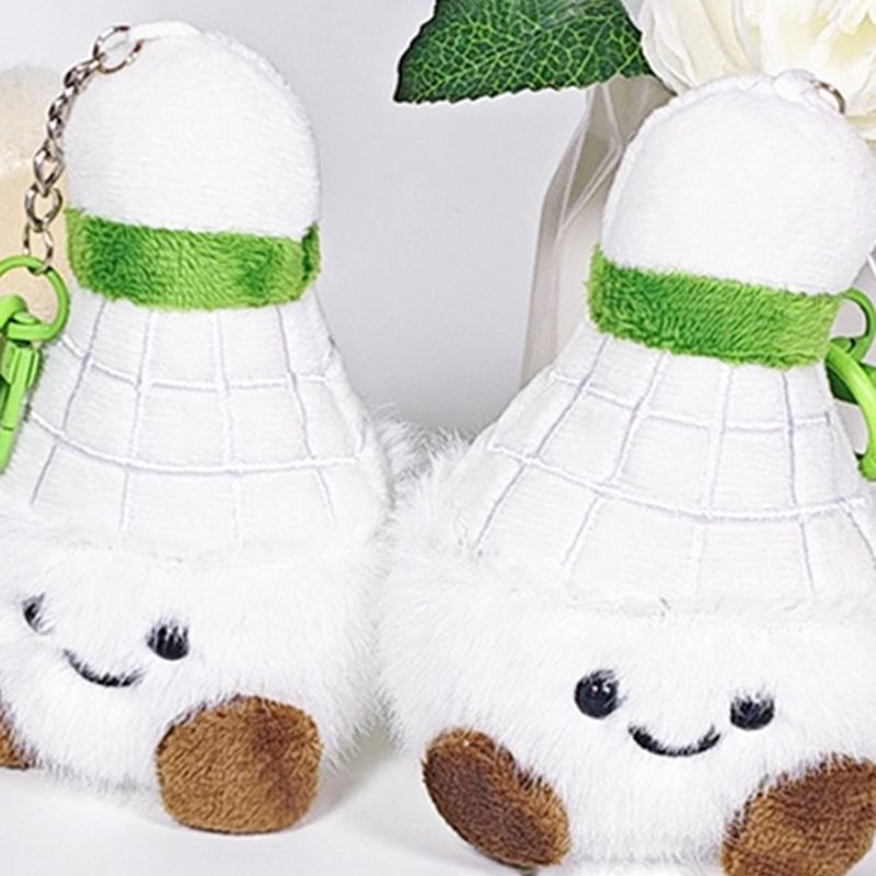 1 Piece Creative Pendant Cute Cartoon Badminton Keychain Soft Cotton Filled Plush Doll Backpack Decoration Holiday Birthday Gift