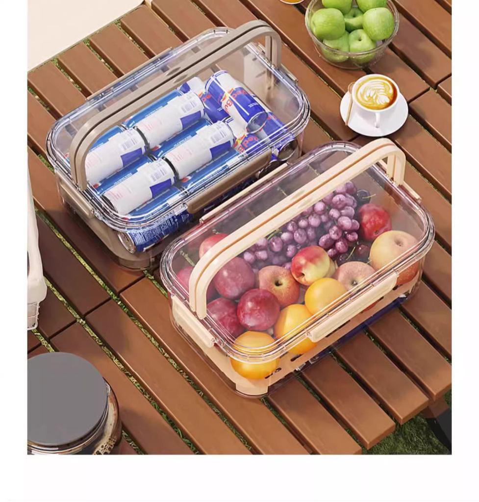 Portable Fresh-Keeping Bento Box for Outdoor Picnic with Large Capacity and Fruit Seal