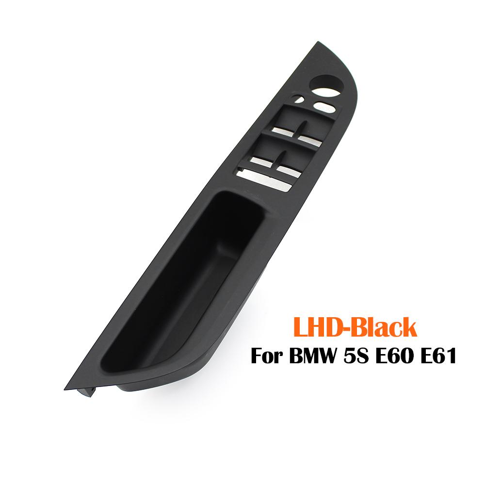 LHD Car Interior Armrest Door Handle Window Panel Pull Handle Cover Trim Replacement For BMW 5 Series E60 E61 2006-2010