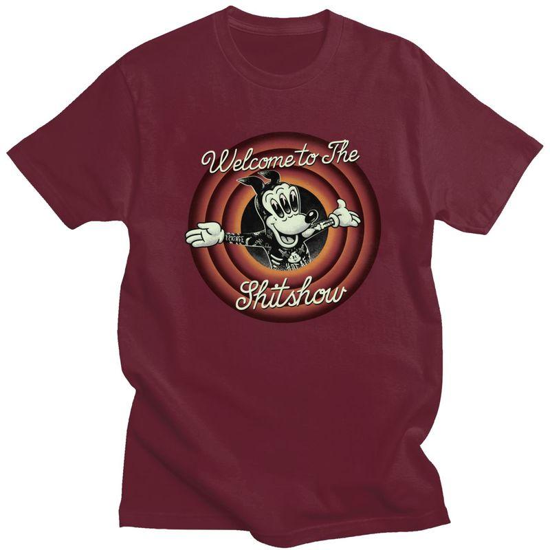 Custom Fashion Welcome To The Shitshow T Shirt Men Short Sleeve Tshirt Casual Tee 100 Cotton Oversized Tshirts Merchandise