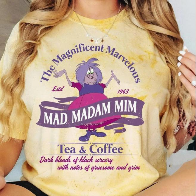 Летняя футболка с круглым вырезом и принтом Mad Madam Mim, модная повседневная, из чистого хлопка, с коротким рукавом, женская