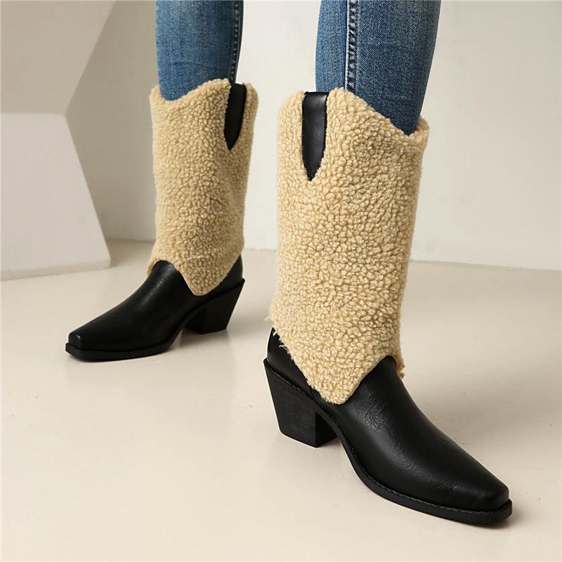 Женские ботильоны на высоком каблуке, осенне-зимние, новые, на толстом каблуке, модные, ботильоны большого размера