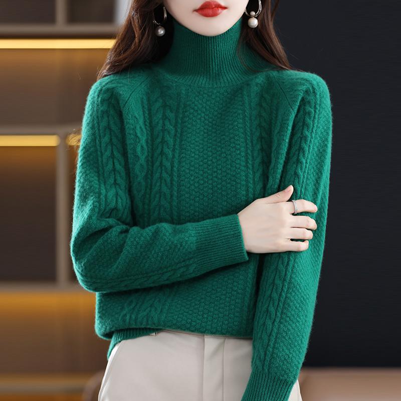 Женский кашемировый свитер Qinghe кашемир 30% кашемир 70% шерсть осенне-зимний кашемировый толстый пуловер мягкий и теплый