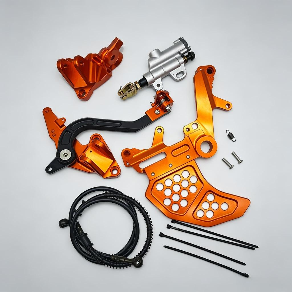 Rear Brake Caliper Bracket Kit Disc Rotor Adapter for Ultra Bee Surron Light Bee Talaria X3