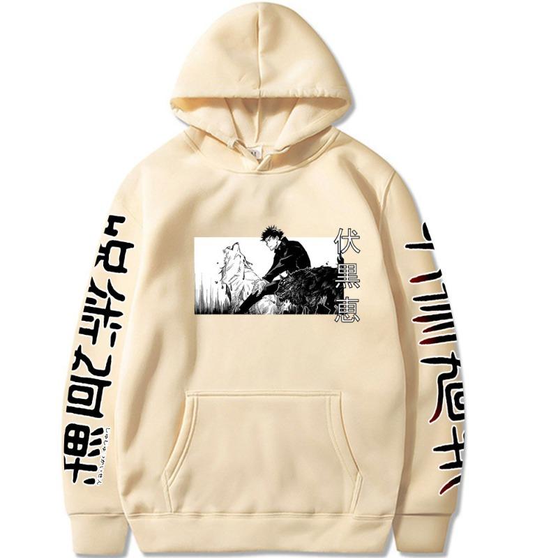Мужское худи Megumi Fushiguro Jujutsu Kaisen винтажный унисекс пуловер мужской винтажный худи с графикой топы одежда оверсайз
