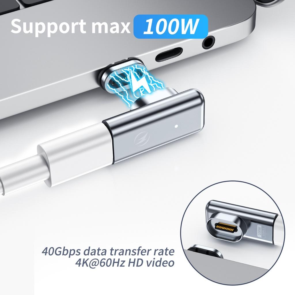 FONKEN 24-контактный магнитный адаптер Type-C, 40 Гбит, USB C-конвертер PD, 100 Вт, быстрая зарядка, USB-концентратор 8K HD, синхронизация данных для MacBook