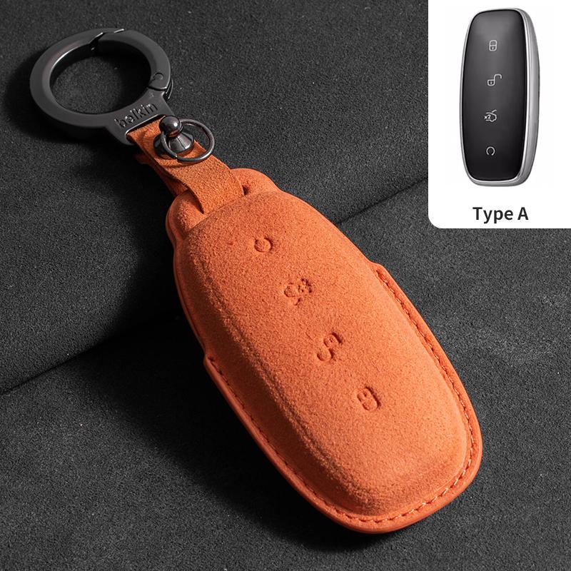 Cross-border Compatible Denza Key case N7 X N8 Models Factory Direct with In-stock Availability Suede Key Cover