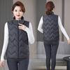 Женский зимний пуховый хлопковый жилет плюс размер, жилет с воротником-стойкой, повседневный женский теплый хлопковый жилет