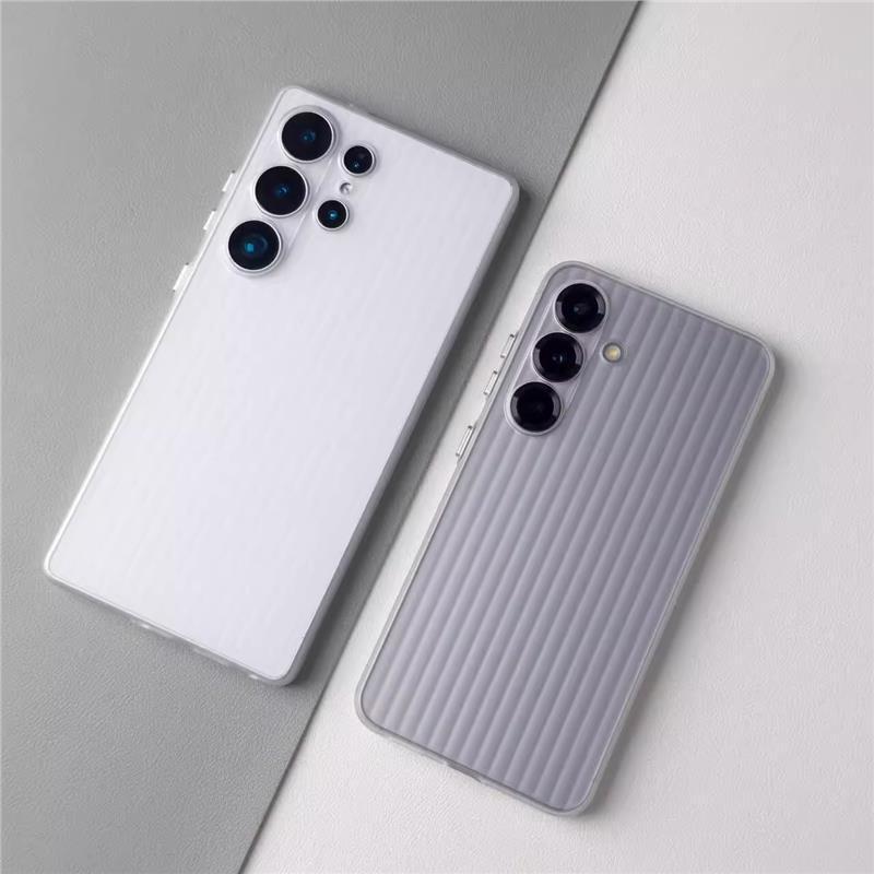 Подходит для чехла для мобильного телефона Samsung s25 s25Ultra ледяной матовый белый матовый жесткий чехол s24Ultra полоска для багажа
