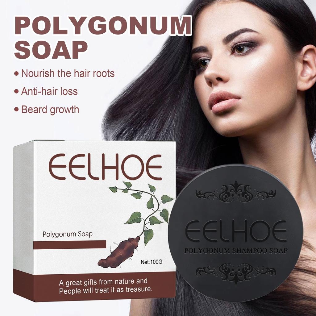 EELHOE He Shou Wu Shampoo Bar Natural Herbal Deep Cleansing Nourishing Hair Softening Repair Anti-Hair Loss Solid Shampoo
