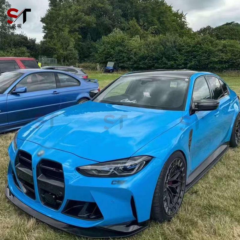 Передний сплиттер из углеродного волокна BMW G80/G82/G83 M3/M4, спойлер в стиле R44, диффузор нижней части бампера.