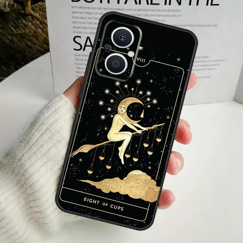 Лунное полнолуние Таро Мистический тотем Чехол для телефона Для OPPO Reno 14F 12F 12 11 13 F 10 Pro 8T 7 8 Lite OPPO Find X9 X8 X6 X5 Pro Чехол