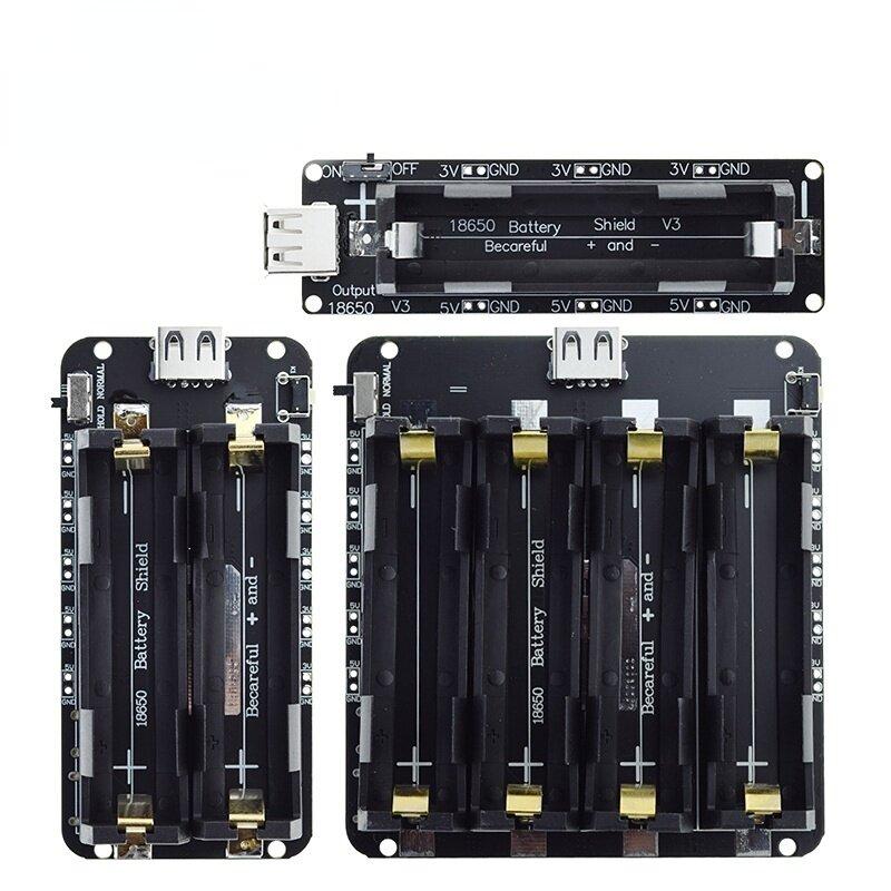 Два напряжения 18650 литиевая батарея Shield V8, модуль платы расширения мобильной мощности 5 В/3 А 3 В/1 А Micro USB для Arduino ESP32 ESP8266