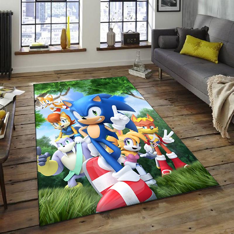 1pc S-Sonic (6) Design Area Rug - Non-Slip, Soft & Cozy Floor Mat for Living Room, Bedroom, Office - Indoor/Outdoor Decorative Carpet