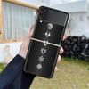 Роскошный чехол для Samsung Galaxy Z Flip 4 3 5G черный ПК жесткие чехлы для телефонов модная задняя крышка ZFlip Funda Genshin Impact Shell Capa