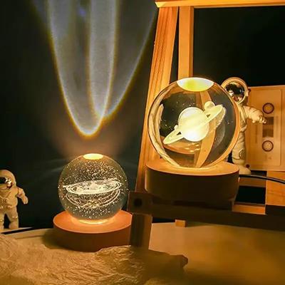 3D светодиодный кристальный шар «Млечный Путь», Солнечная система, ночник для детской спальни, креативный подарок, ночной свет