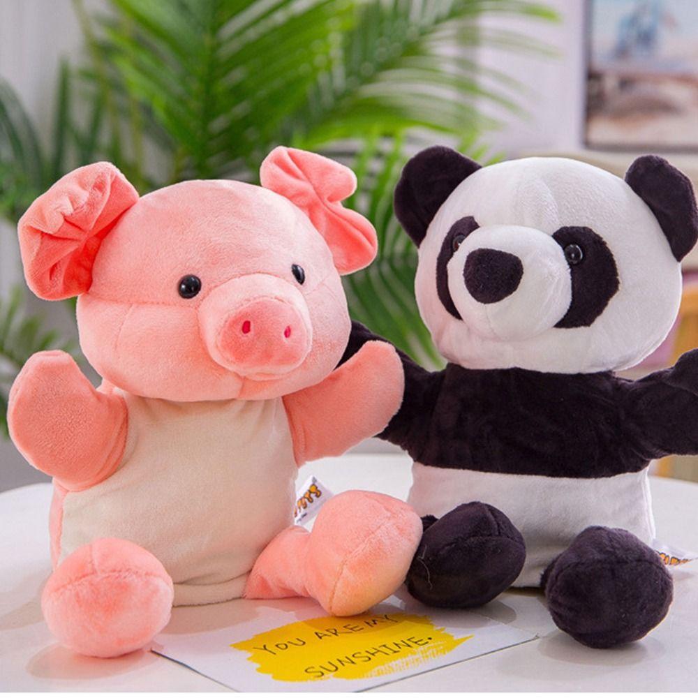 Игрушки Игра Перчатка Плюшевые Животные Панда Кошка Куклы Детские Куклы-Марионетки Животное Ручная Кукла Плюшевая Ручная Кукла Детский Сад Сюжетные Реквизиты