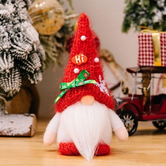 Веселая Рождественская кукла-гном, украшения, длинная борода, большой нос, безликая кукла старика, праздничный домашний декор, рождественский подарок