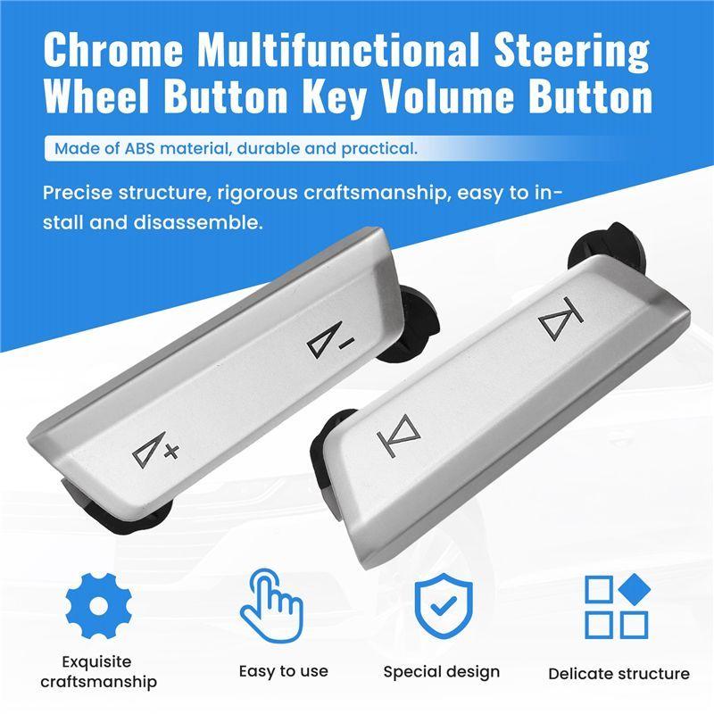 F9-Chrome Multifunctional Steering Wheel Button Key Volume Button For VW Golf 8 MK8 Passat B8 PA T ROC 30D959442J