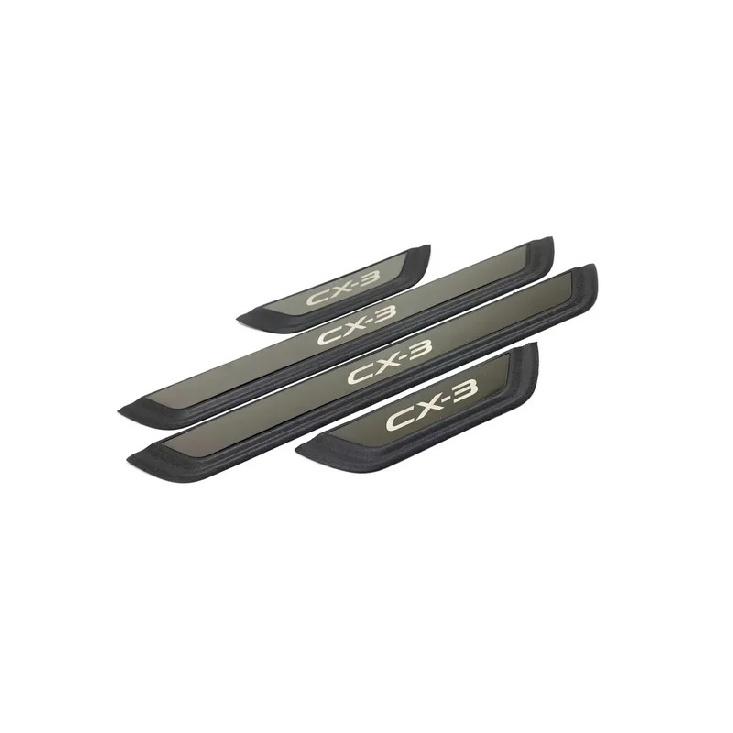 For Mazda CX-3 CX3 2016 2017 2018 - Door Sill Kick Scuff Plate Protector Sticker Guard Pedal Cover Trim Car Accessories