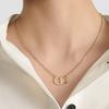 Dior Металлическое ожерелье с подвеской CD, украшенной жемчугом, для женщин, золотое N3098WOMRS_D301