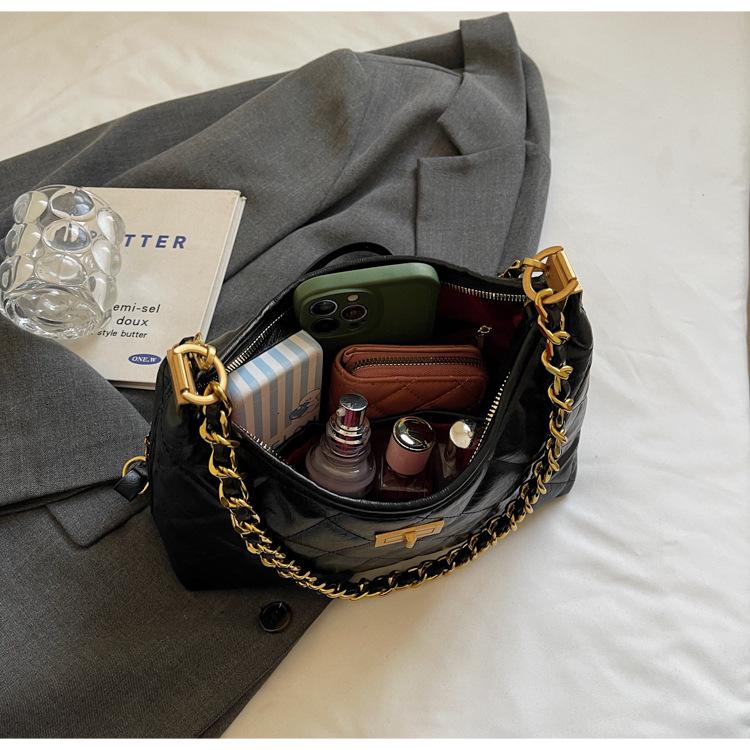 Сумка женская новая сумка подмышку, ромбовидная сумка-цепочка нишевая высококлассная универсальная женская сумка через плечо