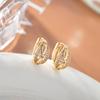 Серьги-лепестки Cross Fashion из циркония в стиле легкой роскоши