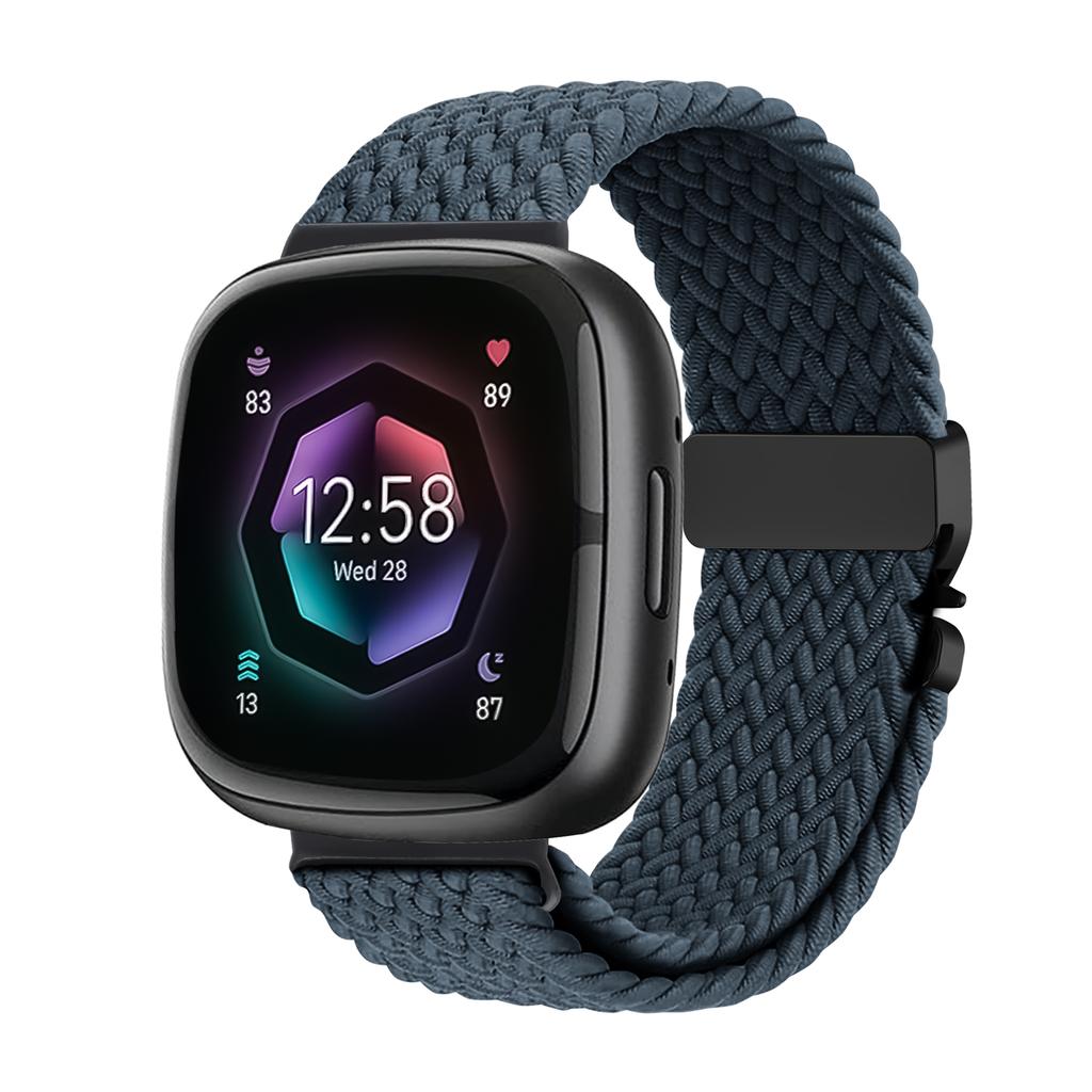 For Fitbit Versa 4 3 Sense 2 band Accessories replacment sport nylon loop Bracelet correa Fitbit Versa4 Parachute Braided Strap