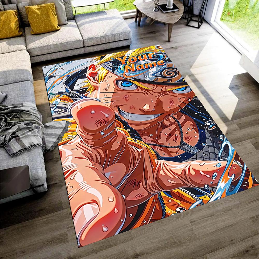Naruto Character Customized Name Floor Mat Suitable for Balcony Dormitory Decorate room Foyer Antislip Carpet Anime Office Decor