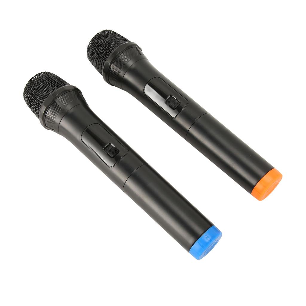 2pcs Wireless Microphone USB Dynamic Cordless Microphone Portable Handheld Microphone for Karaoke Singing Presentation