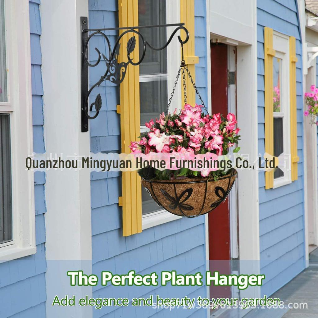 Настенная железная цветочная корзина в европейском стиле: Подвесная стойка для растений для гостиной или балкона.