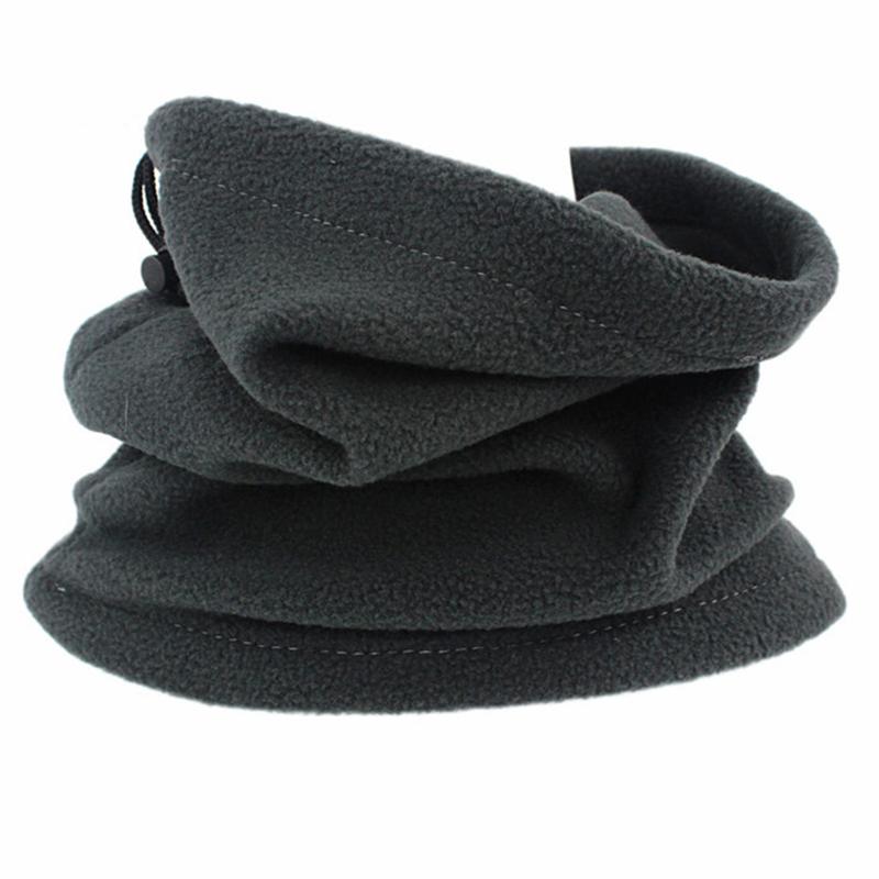 Fleece Neck Tube Men Women Multifunction Warm Solid Color Neck Warmer Hiking Skating Running Sport Scarf Ski Mask Scarf Winter