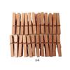 96 Mini Wooden Clothespins 3 Cm - Copper-colored