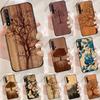 Tree Flower Bamboo Wood For Huawei Nova 12i 12s 7i 8i 11i 9 10 SE Y90 Y60 Y70 Y72 Y61 Y91 P30 P40 Lite P60 Pro Case