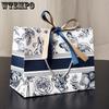 WTEMPO Ribbon Bow Shopping Hand-carry Packaging Bags DIY Foldable Printed Universal Storage Bags Wedding Rose Paper Bags Festival Party Gift Bags