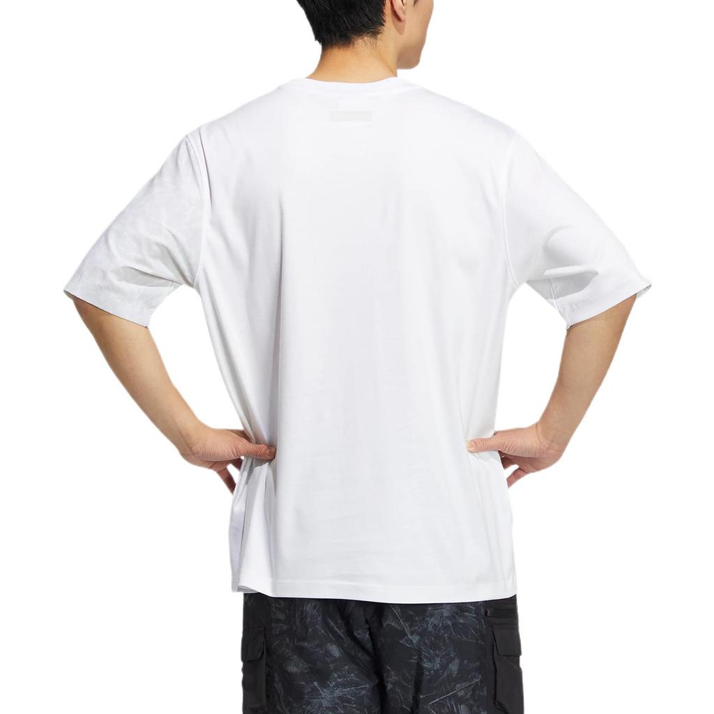 adidas Футболка Originals SS22 с круглым вырезом и карманом на молнии, однотонная, мужская, белая HS9463