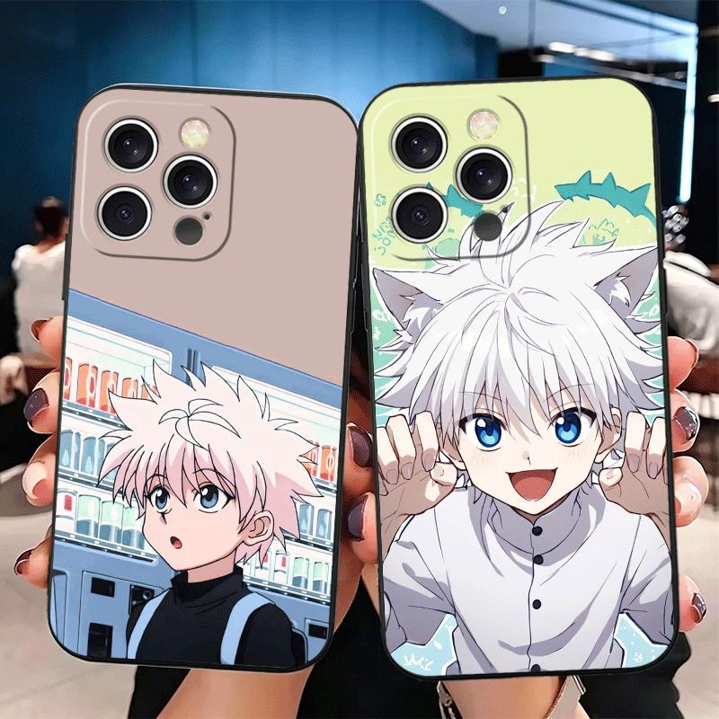 Милый Мягкий Чехол для Телефона Hunter X-Hunters для iPhone 16 16E 17 Air 15 Pro Max 14 Plus 13 Mini 11 12 7 Черный Задний Корпус