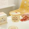 ins cream wind ceramic mug, cute rabbit coffee water cup living room children's household breakfast milk cup