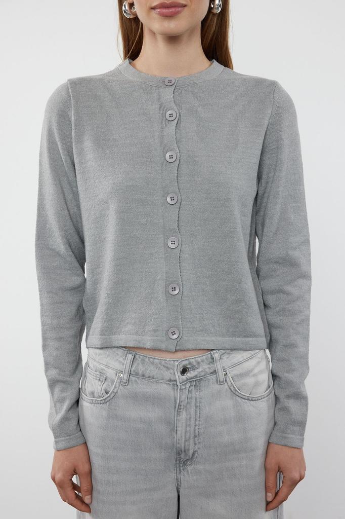 Women's Elegance Style Cardigan Navy Blue Woolen Jacket Look Knitwear Cardigan