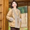 Элегантная женская зимняя куртка-пуховик в новом китайском стиле