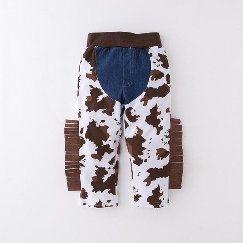 5Pcs Western Cowboy Costumes Cowboy Vest Bandana Shirt Pants Cap Halloween Fancy Dress Accessories Western Outfits