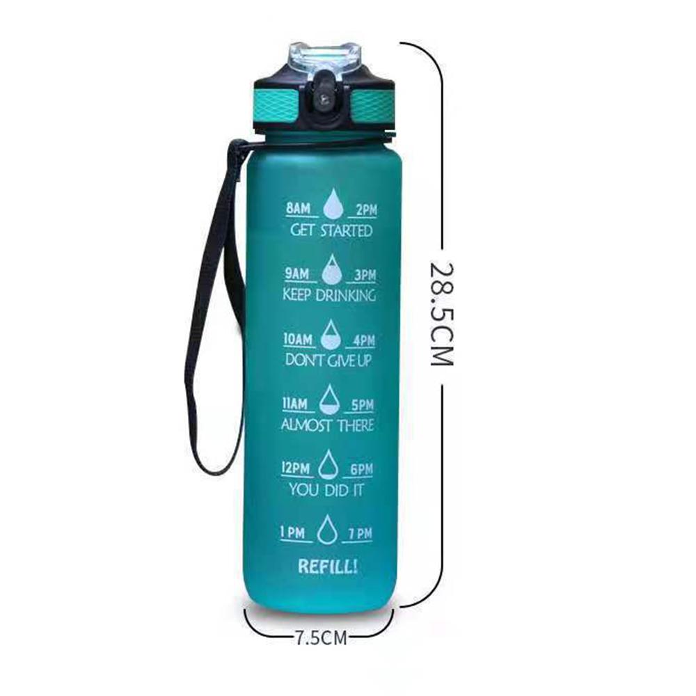 1L Water Bottle With Straw Large Capacity Cup With Hand Strap For Riding Leak Proof Drinking Outdoor Portable Gym Fitness Jugs