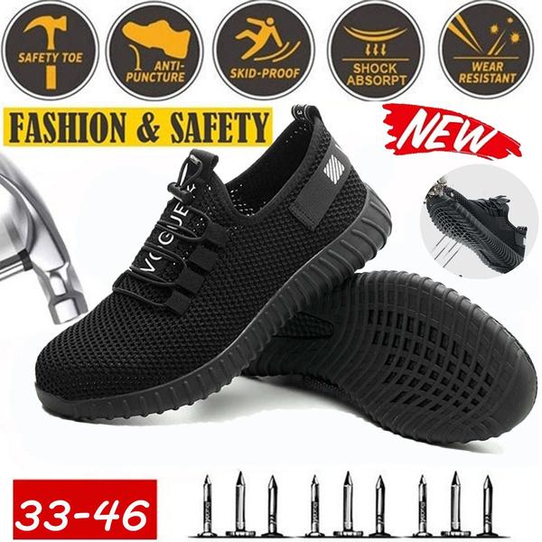 Модные защитные ботинки из кевларового волокна со стальным носком и защитой от проколов, размеры 33-46