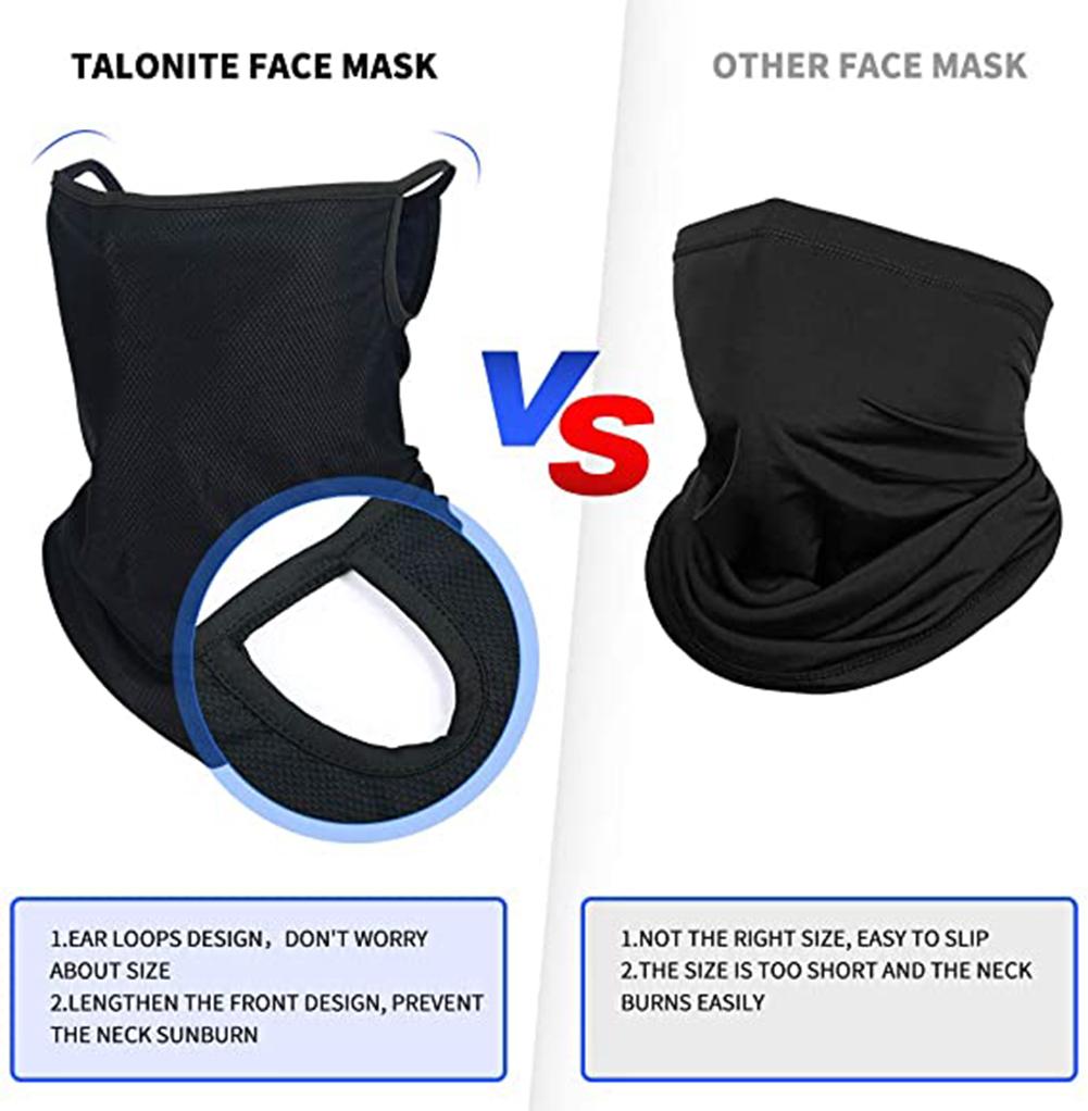 Balaclava Neck Gaiter Face Cover with Ear Loops Scarf Bandana UV Sun Protection Face Mask for Outdoor Sports